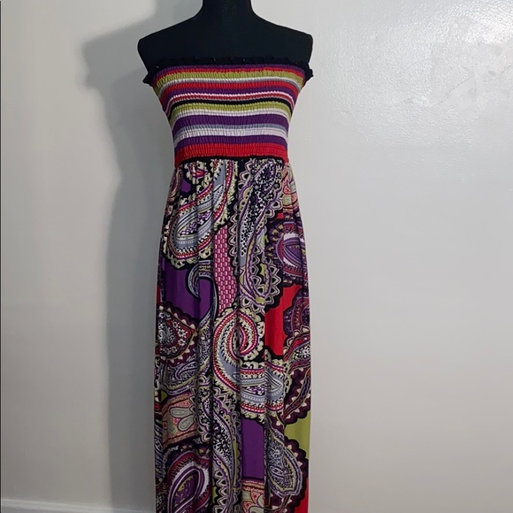 Long Sleeveless Maxi Dress Size X-Large Sundress - Picture 1 of 5
